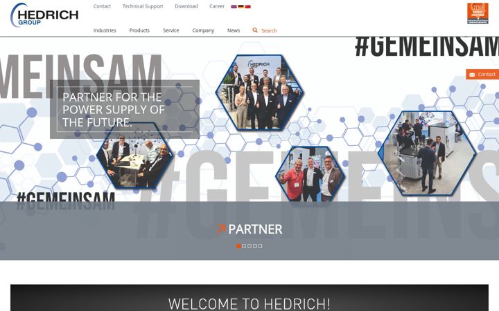 Screenshot of hedrich.com