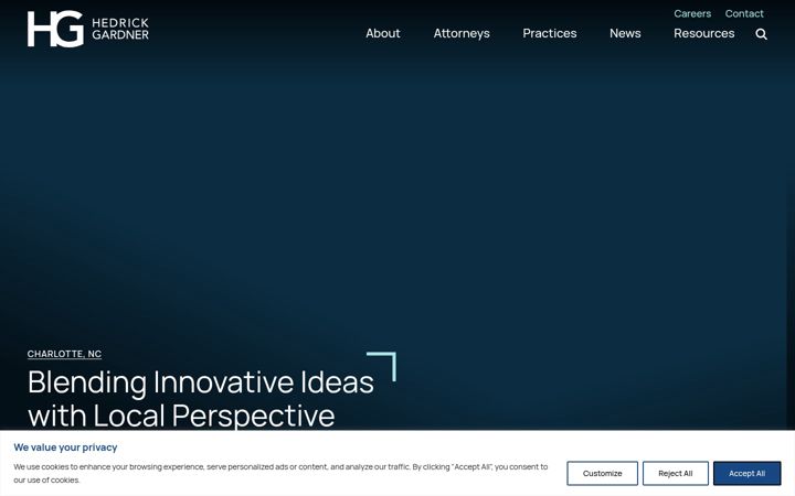 Screenshot of hedrickgardner.com