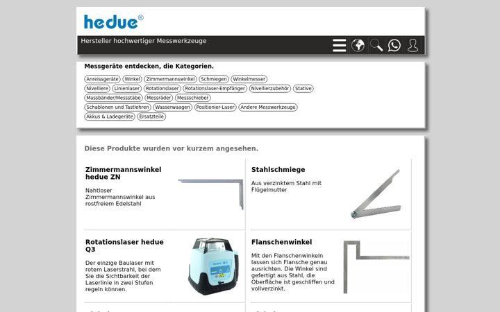 Screenshot of hedue.de