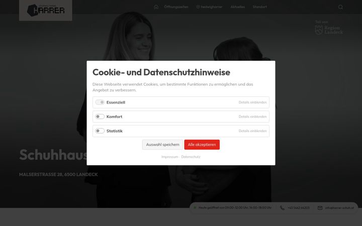 Screenshot of hedwig-shop.at