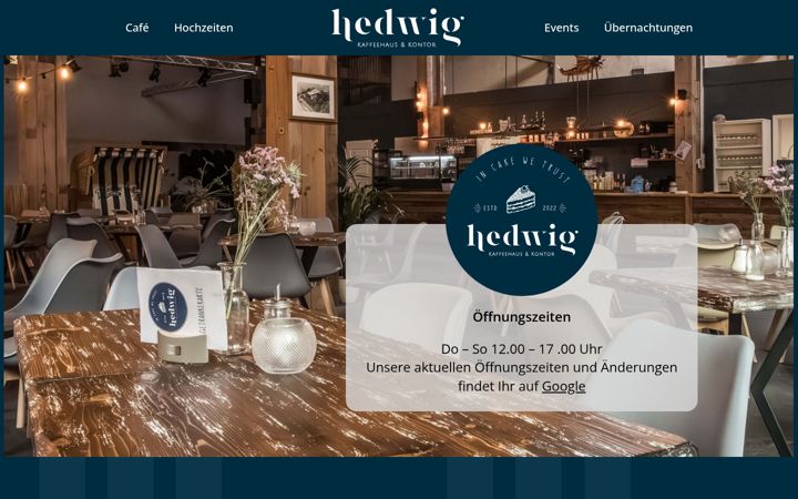 Screenshot of hedwigimkoog.de