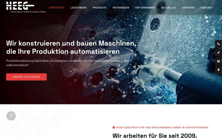 Screenshot of heeg-sondermaschinenbau.de