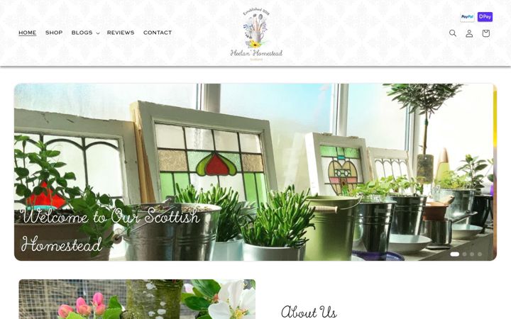 Screenshot of heelanhomestead.co.uk