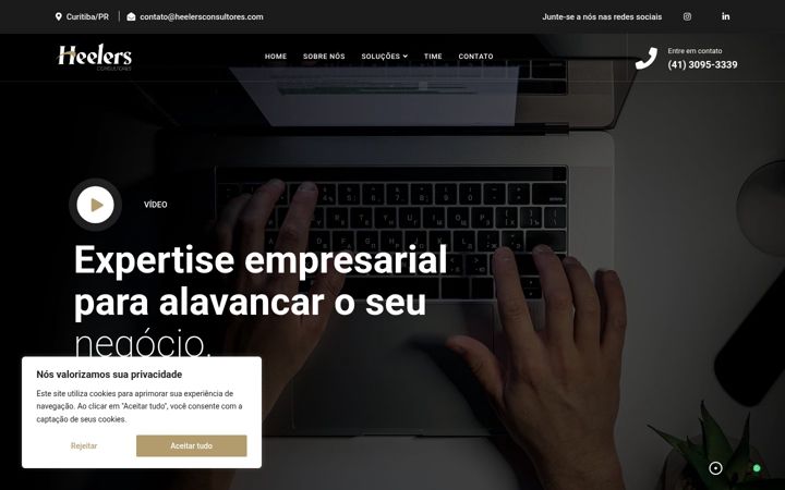 Screenshot of heelersconsultores.com.br