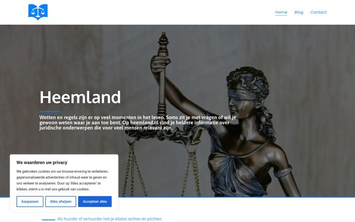 Screenshot of heemland.nl