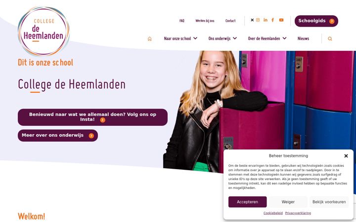 Screenshot of heemlanden.nl