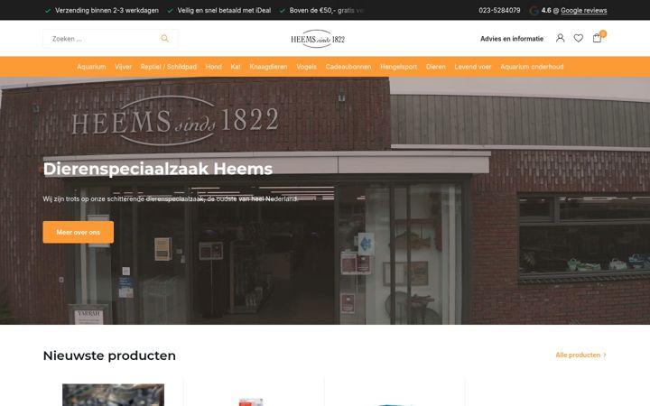Screenshot of heems.nl