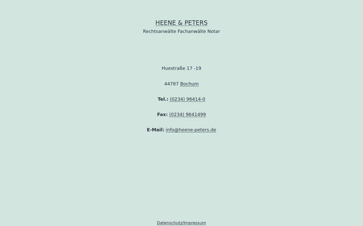 Screenshot of heene-peters.de
