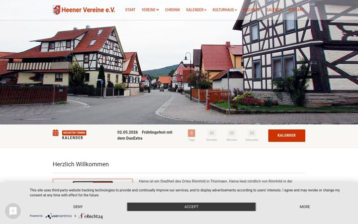Skjermbilde av heener-vereine.de