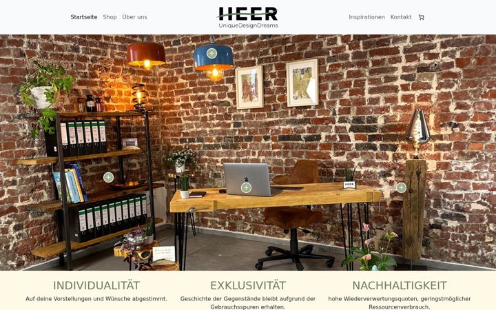 Skjermbilde av heer-designs.de