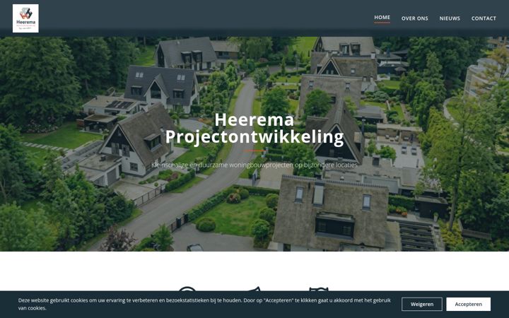 Screenshot of heeremaprojectontwikkeling.nl