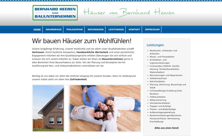 Screenshot of heeren-bauunternehmen.de