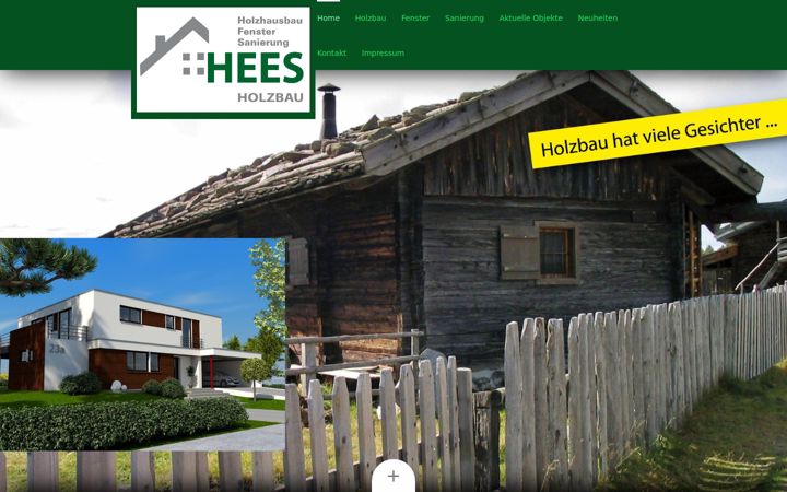 Skjermbilde av hees-holzbau.de