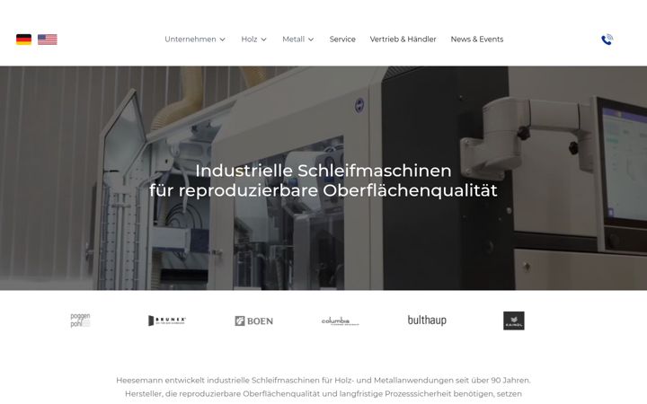 Skjermbilde av heesemann.de