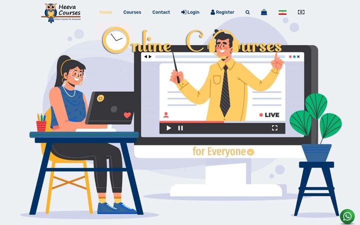 Screenshot of heevacourses.com