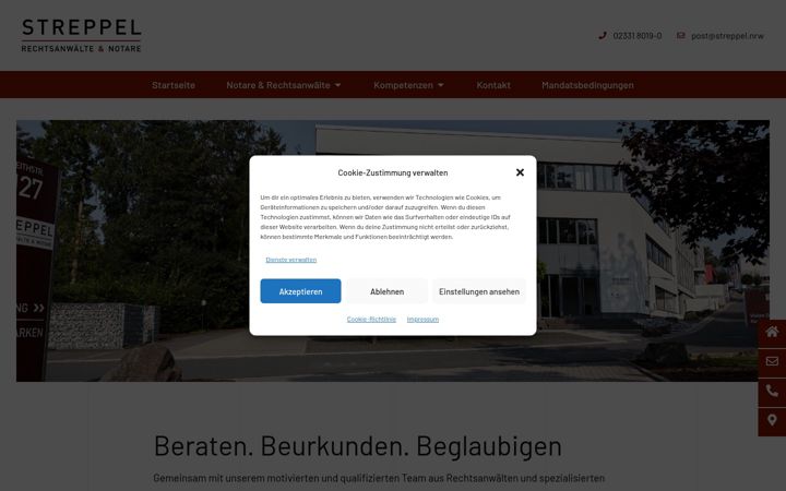 Screenshot of heferstreppel.de
