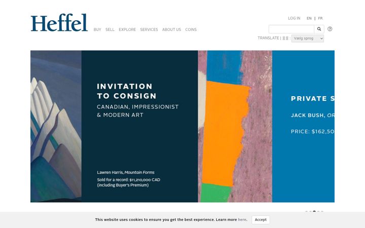 Screenshot of heffel.com