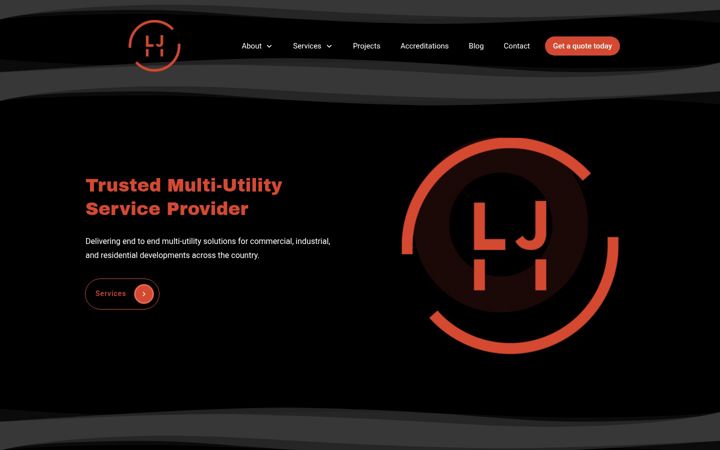 Screenshot of heffernanutilities.com