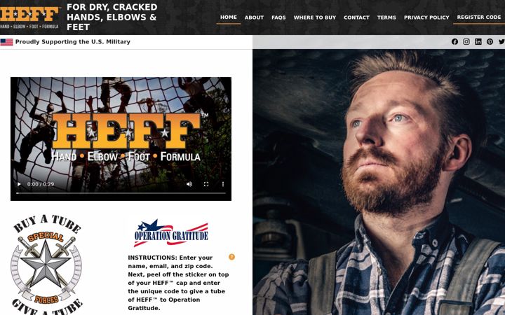 Screenshot of heffrelief.com