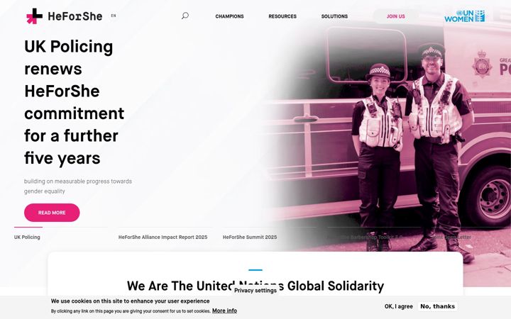Screenshot of heforshe.org