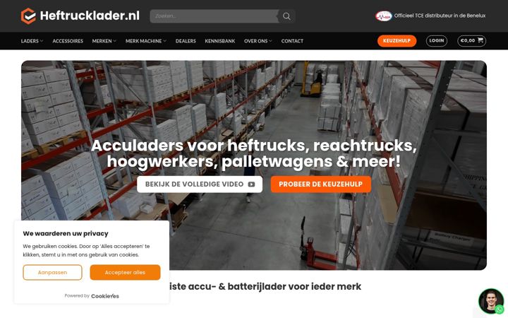 Screenshot of heftrucklader.nl