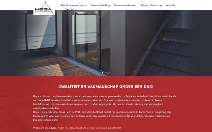 Screenshot of hega-bvba.be