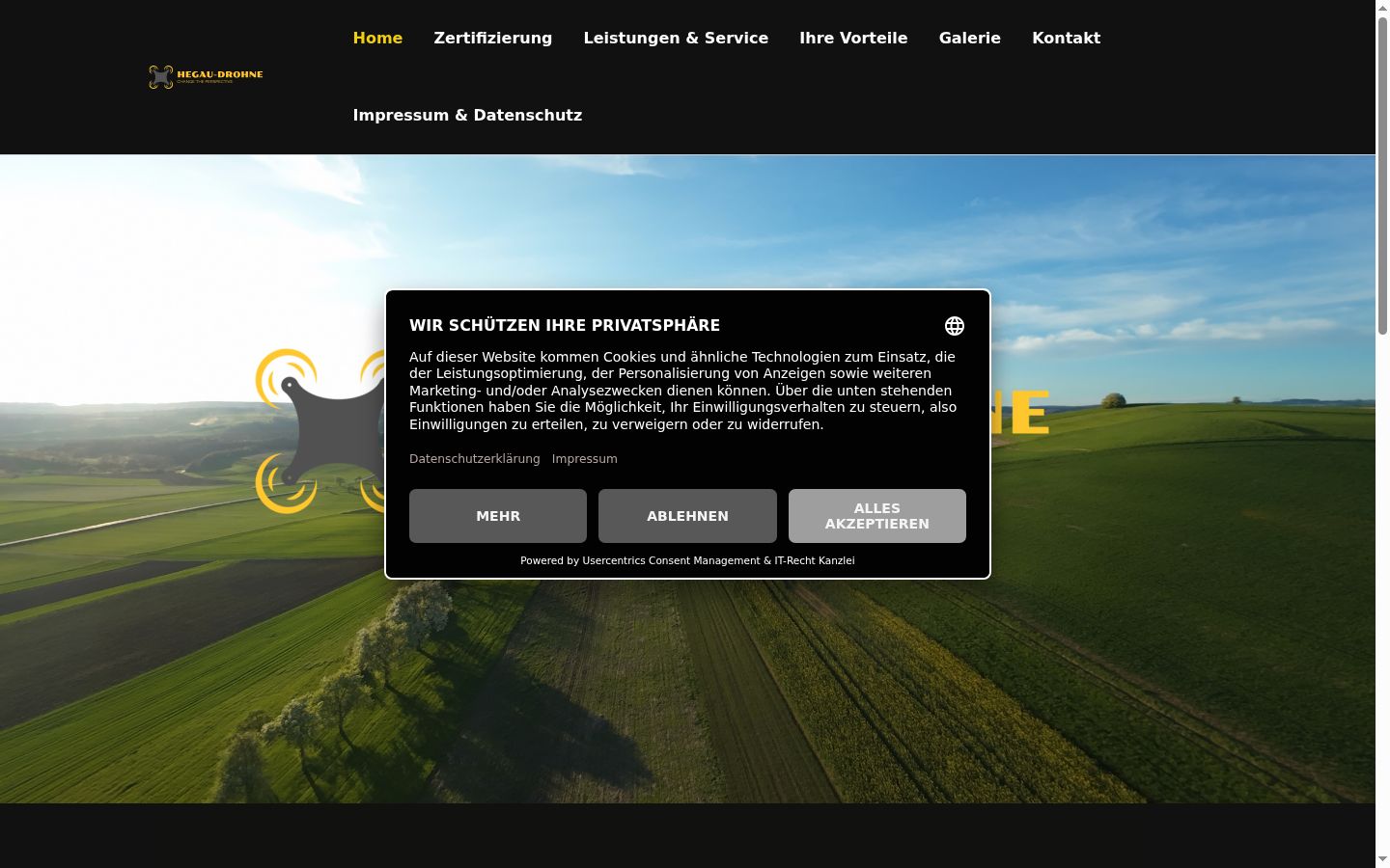 Screenshot tal-banner tal-kunsens muri qabel kwalunkwe interazzjoni