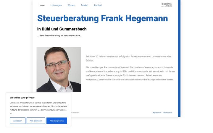 Skjermbilde av hegemann-steuerberatung.de