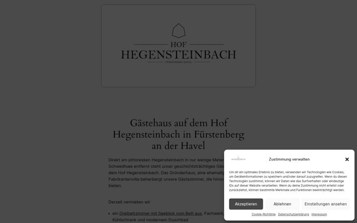Posnetek zaslona hegensteinbach.de