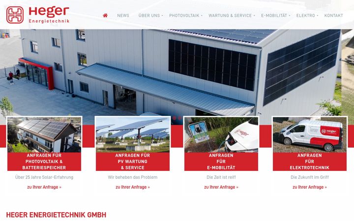 Screenshot of heger-energietechnik.de