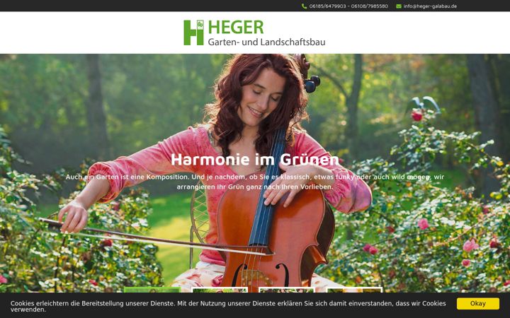 Posnetek zaslona heger-galabau.de