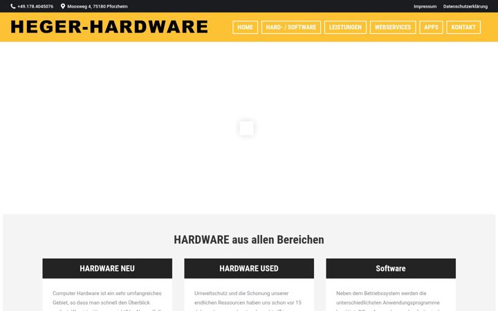 Skærmbillede af heger-hardware.de