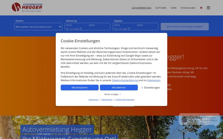 Screenshot of hegger.info
