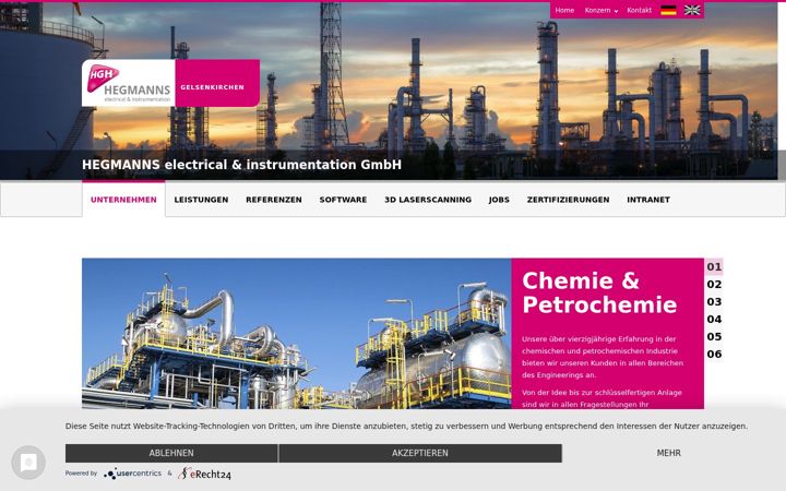Screenshot of hegmanns-ei.de
