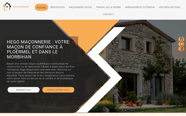 Screenshot of hegomaconnerie.fr