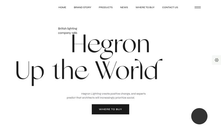 Screenshot of hegronlighting.com