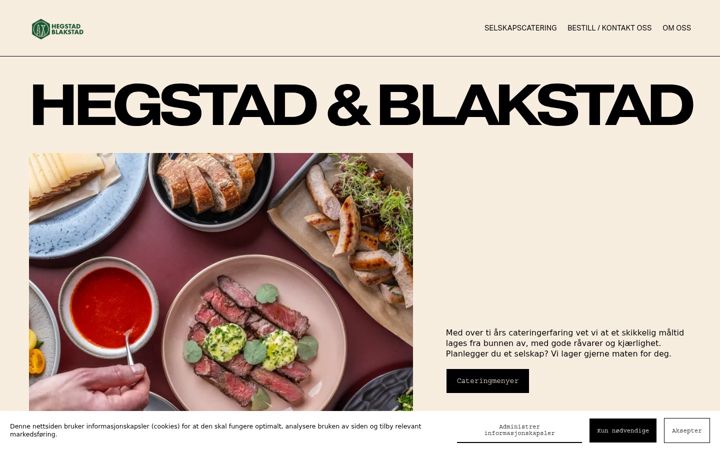 Screenshot of hegstadblakstad.no