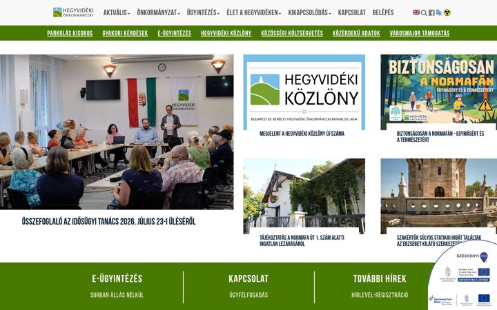 Screenshot of hegyvidek.hu