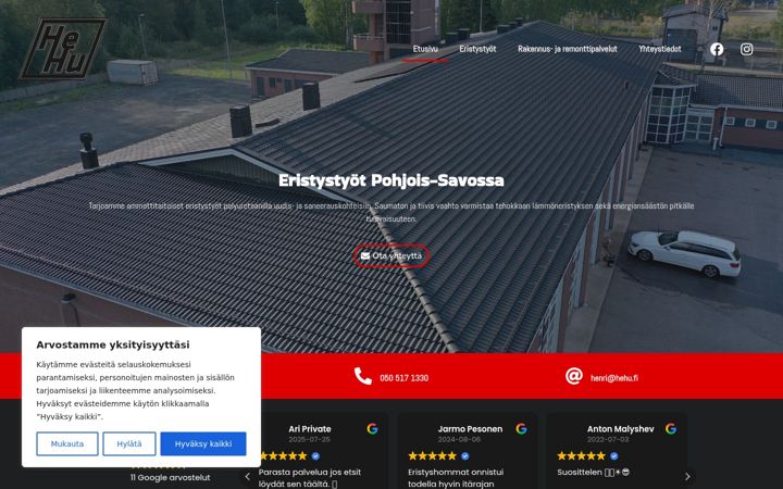 Screenshot of hehu.fi
