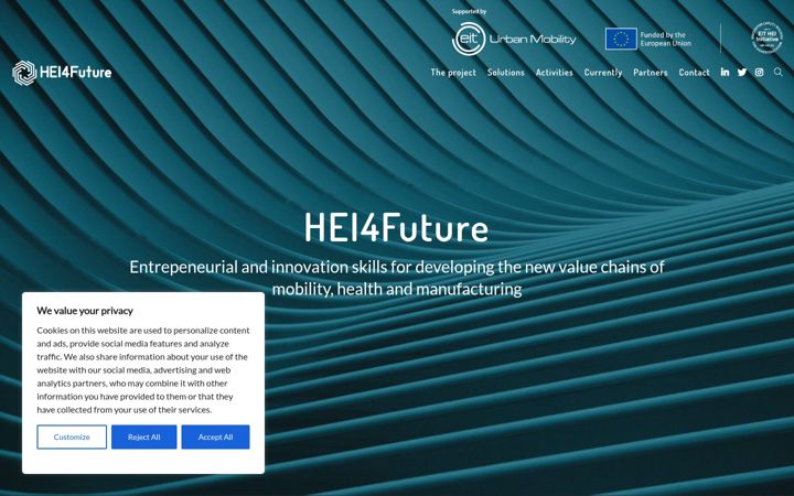 Screenshot of hei4future.eu