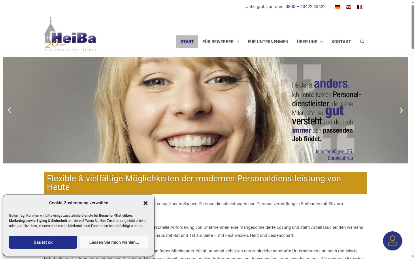 Screenshot tal-banner tal-kunsens muri qabel kwalunkwe interazzjoni