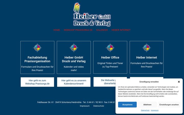 Screenshot of heiberdruck.de