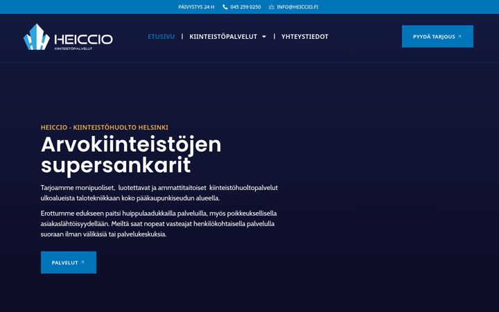 Screenshot van heiccio.fi