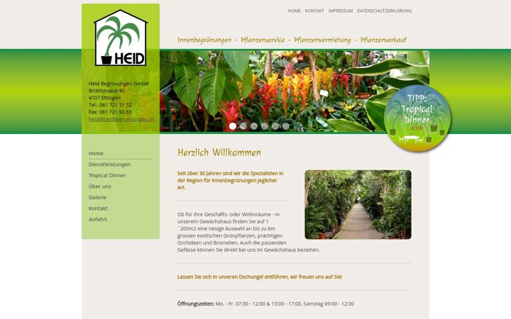 Screenshot of heidbegruenungen.ch