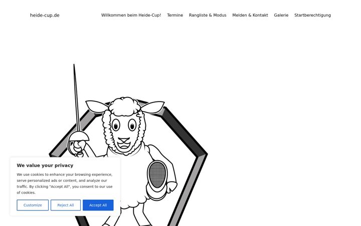 Screenshot ta' heide-cup.de