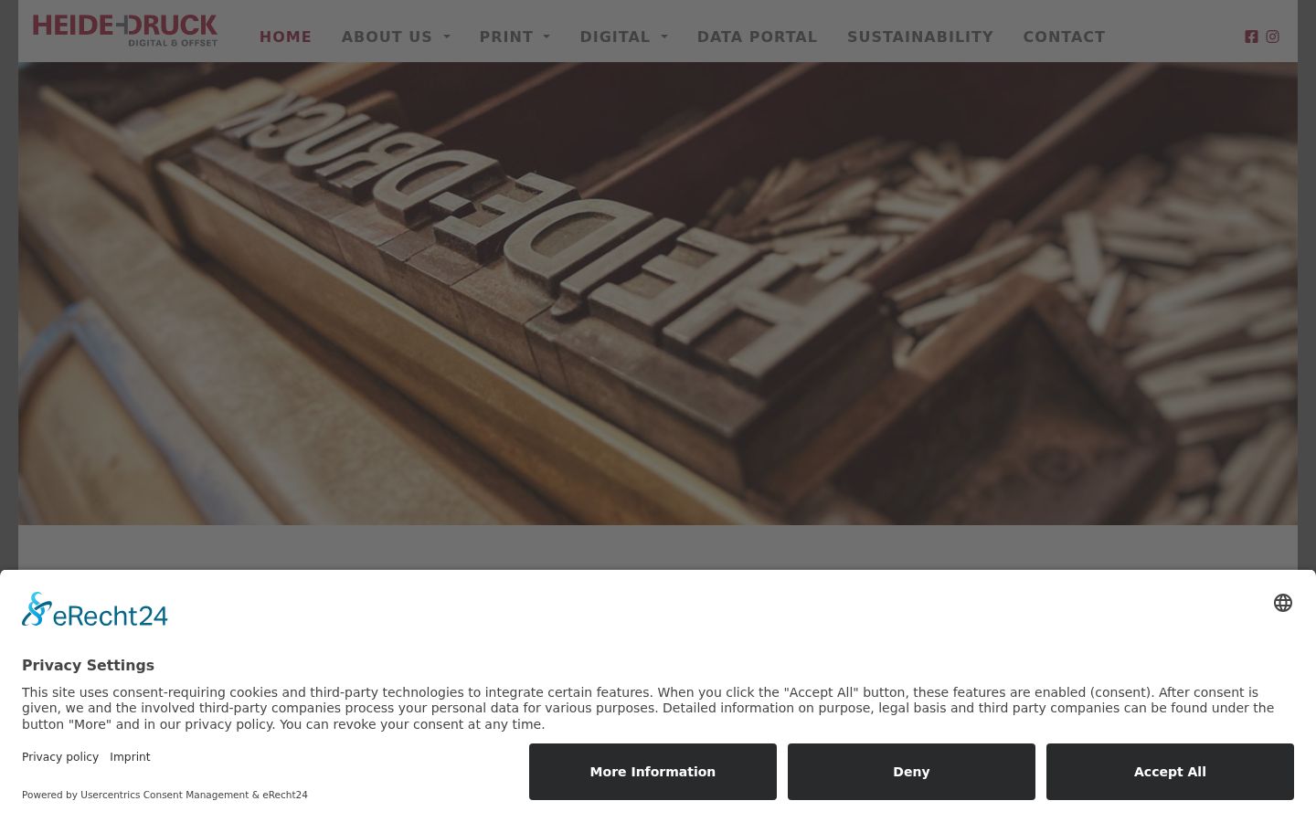 Screenshot des Einwilligungsbanners vor jeglicher Interaktion