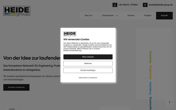 Screenshot ta' heide-group.de