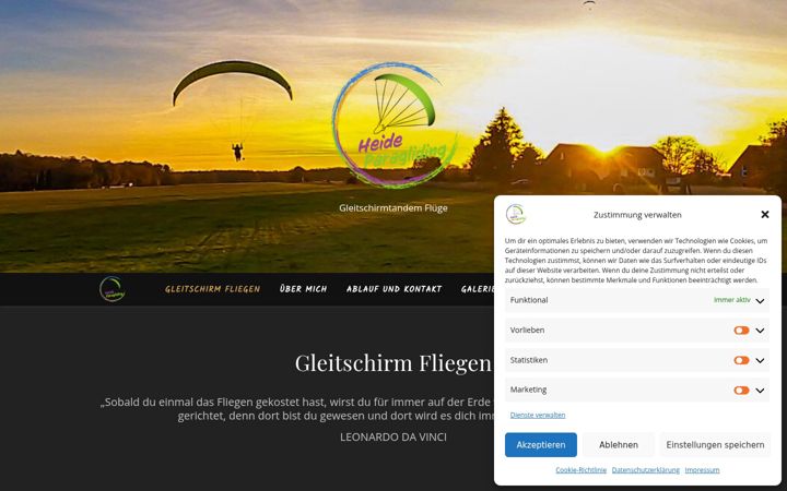 Screenshot of heide-paragliding.de
