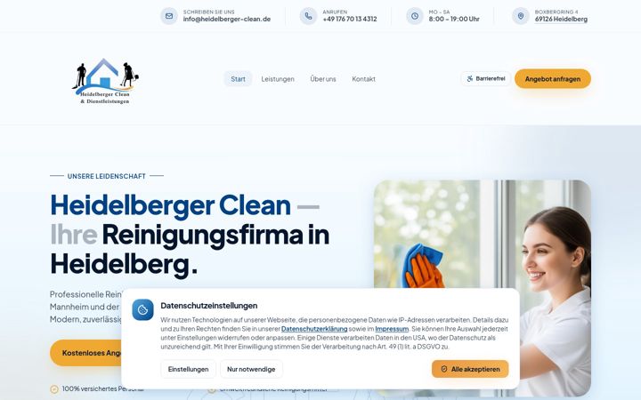 Screenshot of heidelberger-clean.de