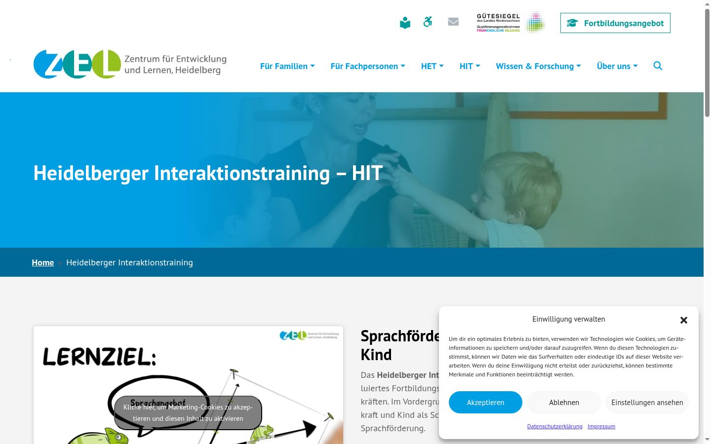 Captura de ecrã do banner de consentimento apresentado antes de qualquer interação
